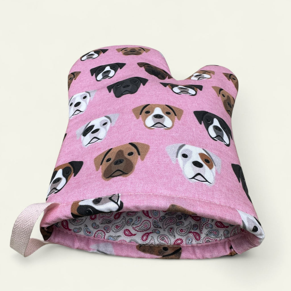 Boxer Dog Oven Mitt, Padded Heat Resistant Glove, Dog Lover Gift (Multiple Colours)