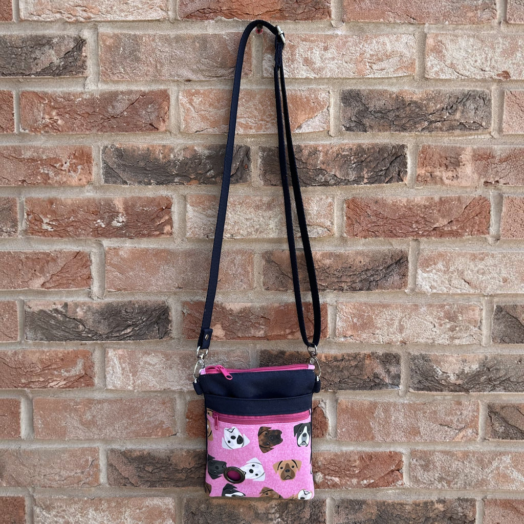 Boxer Dog Walking Bag with Poo Bag Dispenser & Treat Pocket. Many Colour Choices