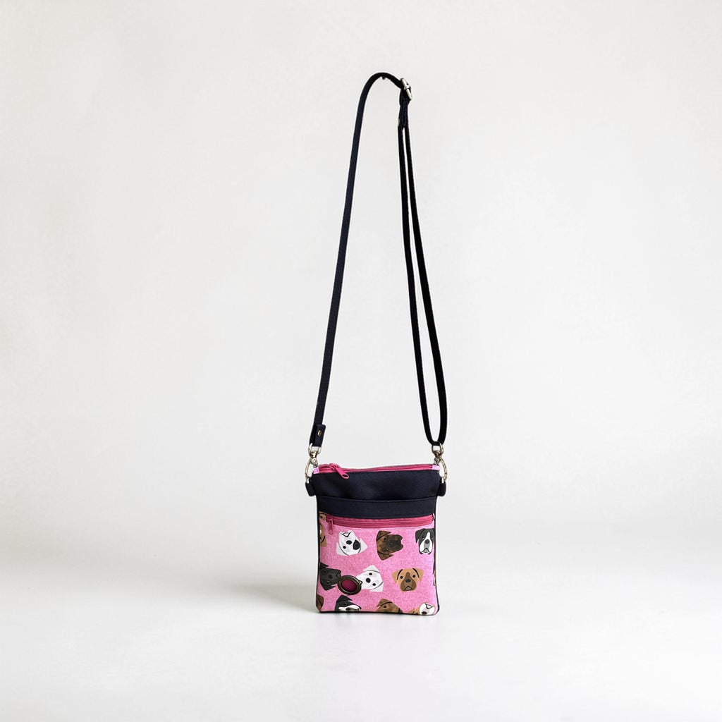 Boxer Dog Walking Bag with Poo Bag Dispenser & Treat Pocket. Many Colour Choices