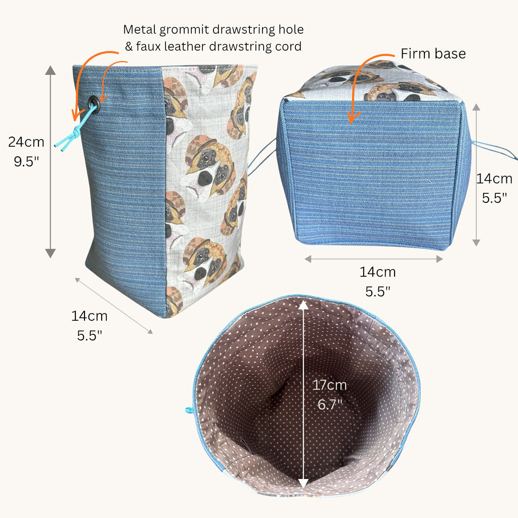 Boxer Dog Drawstring Storage Bag
