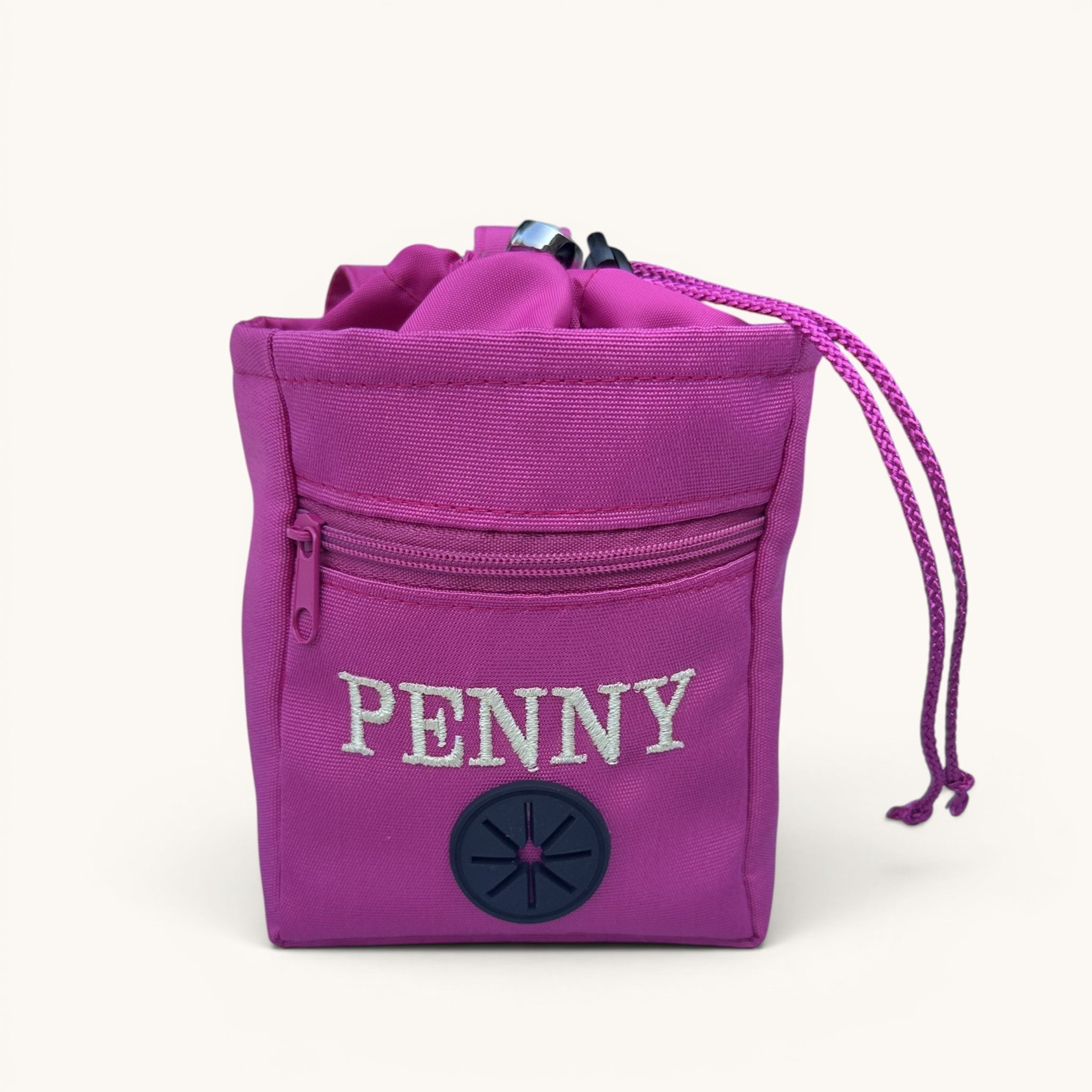Personalised Dog Treat Bag with Poo Bag Dispenser. 6 Colours