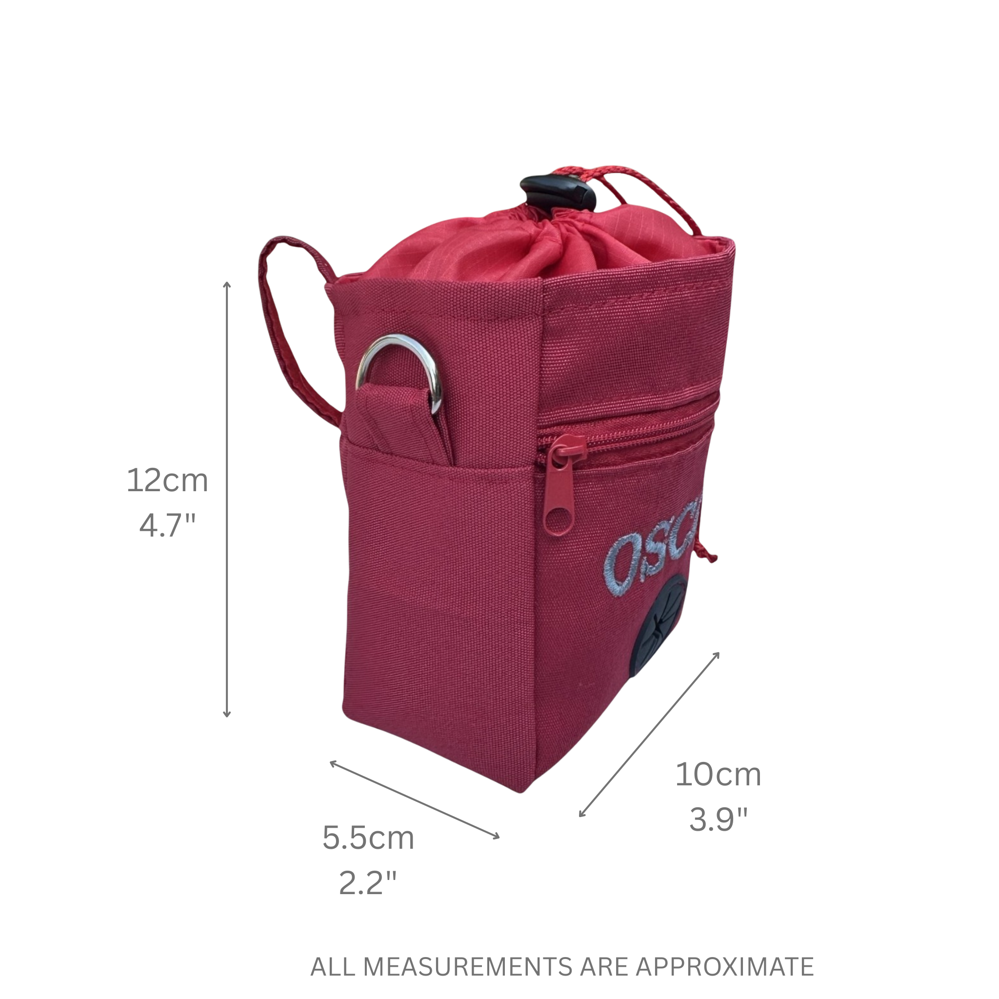 Personalised Dog Treat Bag with Poo Bag Dispenser. 6 Colours